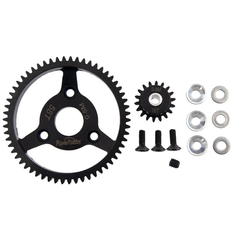 Amazon.com: Powerhobby HS 32P 58T 0.8M Spur Gear w 18T Pinion for